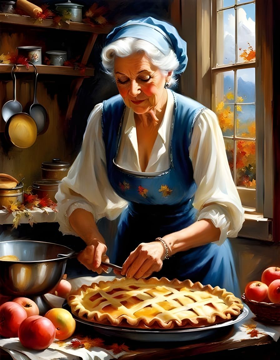 Making an apple pie