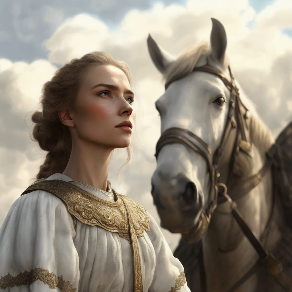 Shepherdess to Warrior: A Double Exposure Portrait