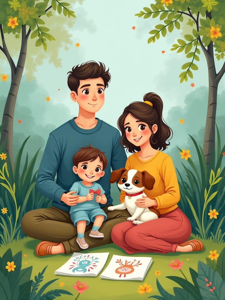 Cute family drawing