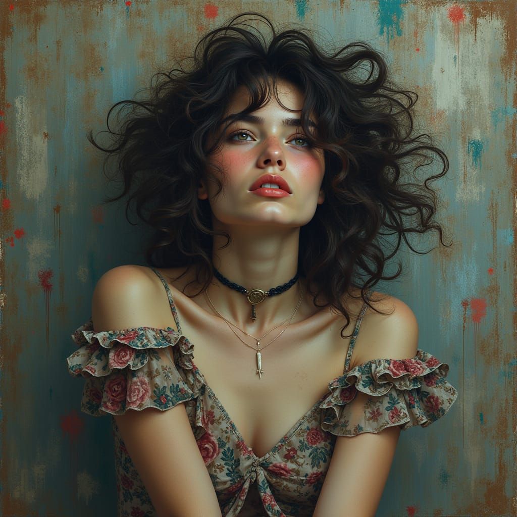 A Young Woman Sheds Societal Masks to Embrace Authentic Self...