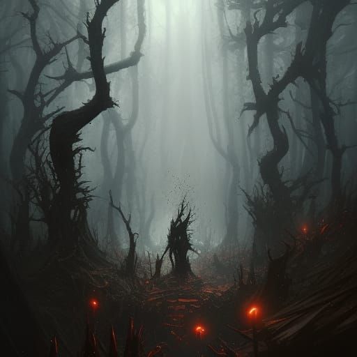 Dark Ent in Rotting Fantasy Forest