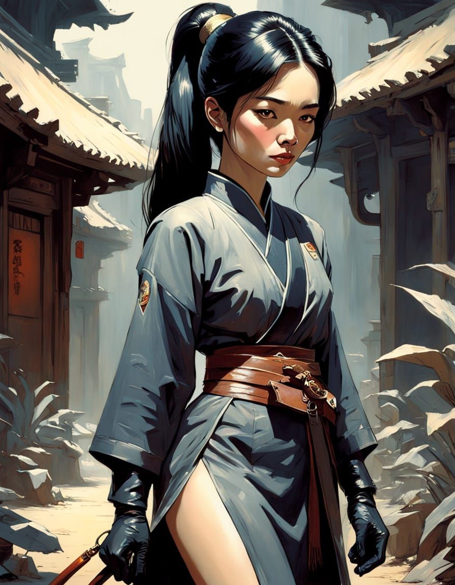 Female. Vietnamese. Age 20’s. Petite and delicate, with almond-shaped eyes and smooth, pale skin. Long, black hair tied ...