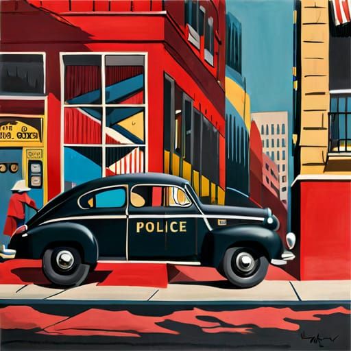 AI Generated Image of a Police Car