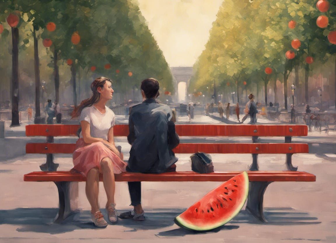 Tomato and Watermelon Romance on Champs-Élysées