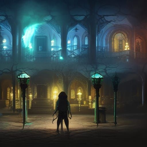 Gas Station at Night with LED Lights