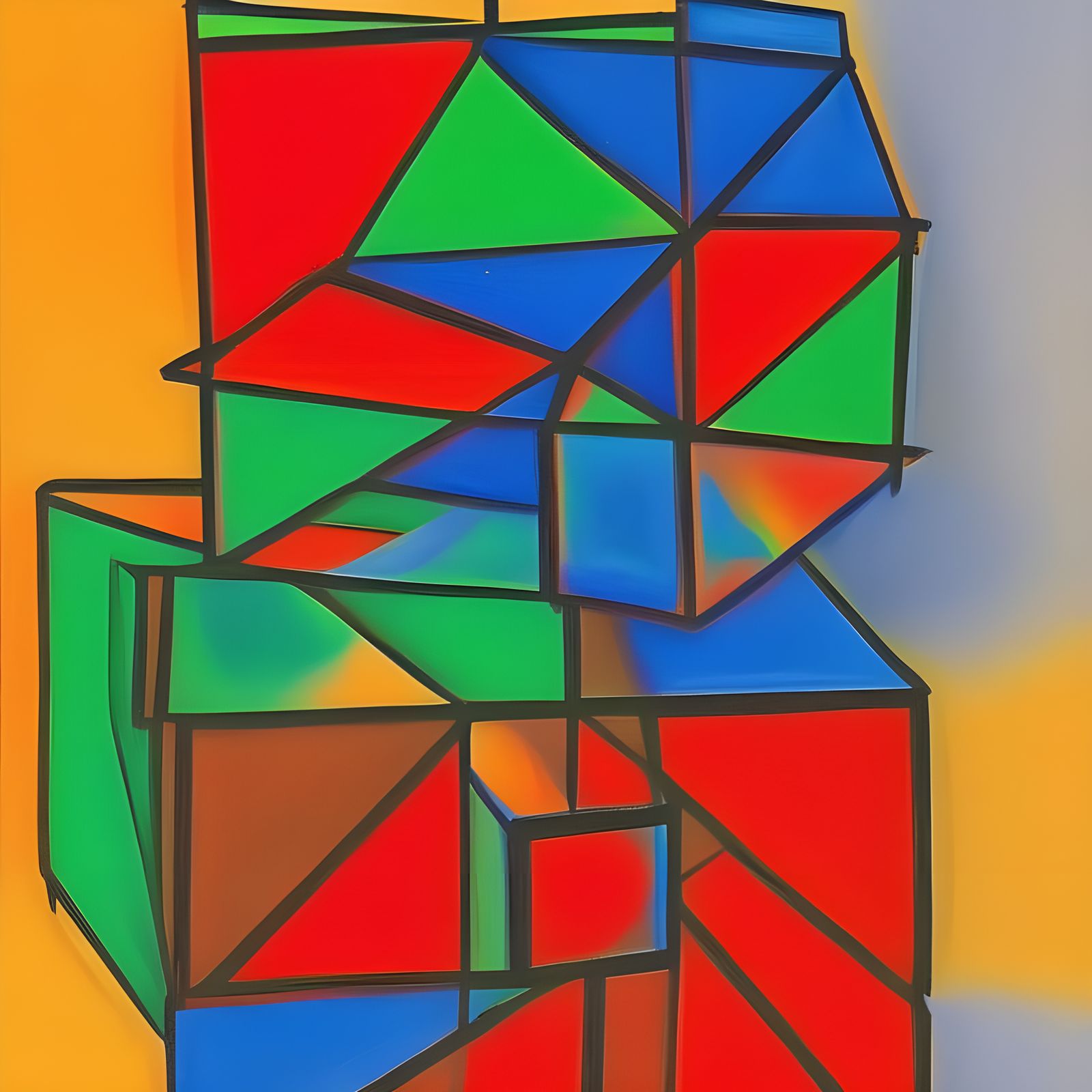 Picasso Style Rubik's Cube Art