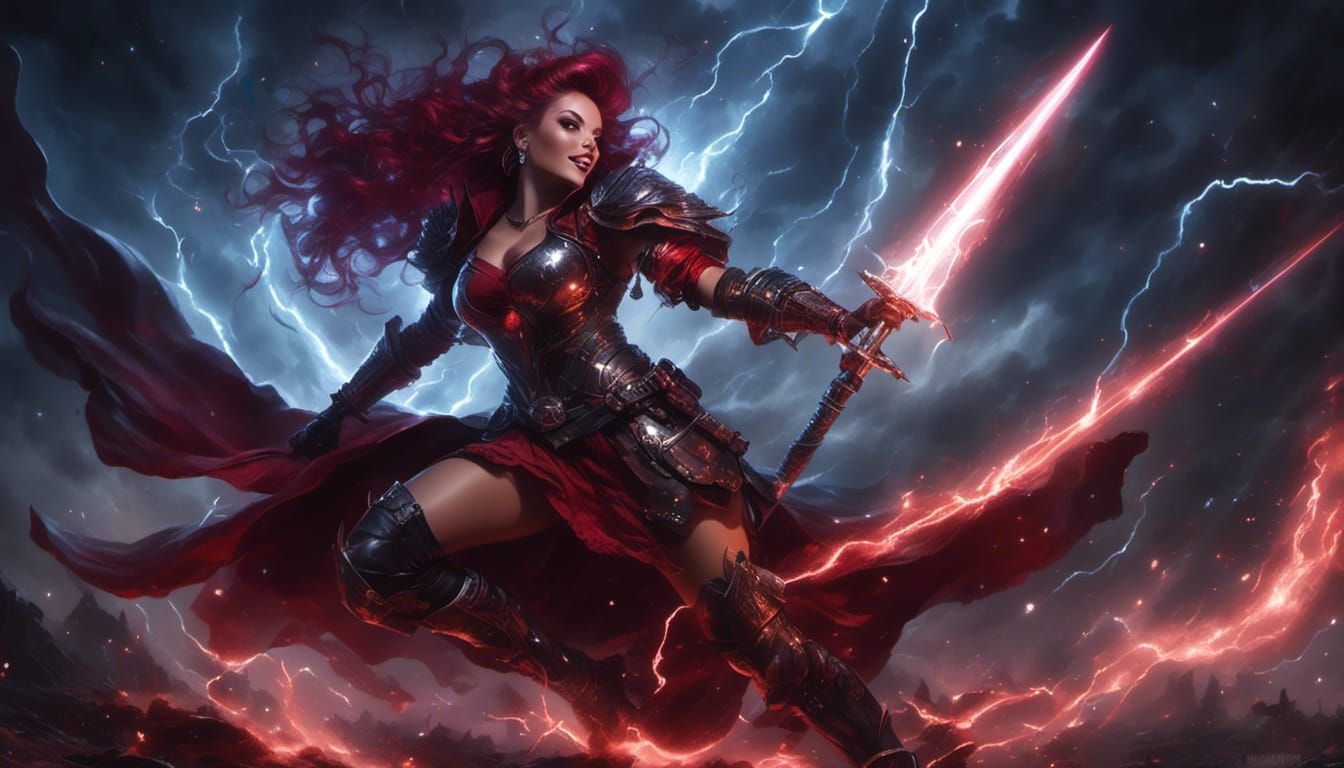 Laughing Warlock Deity Attacks in Dystopian Wasteland