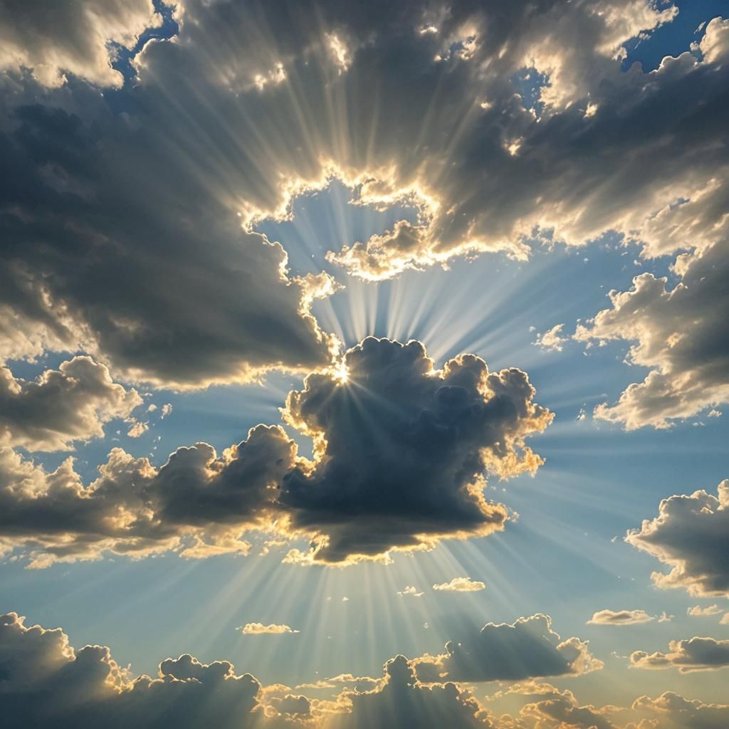 Emojis in Heavenly Sunshine Beams