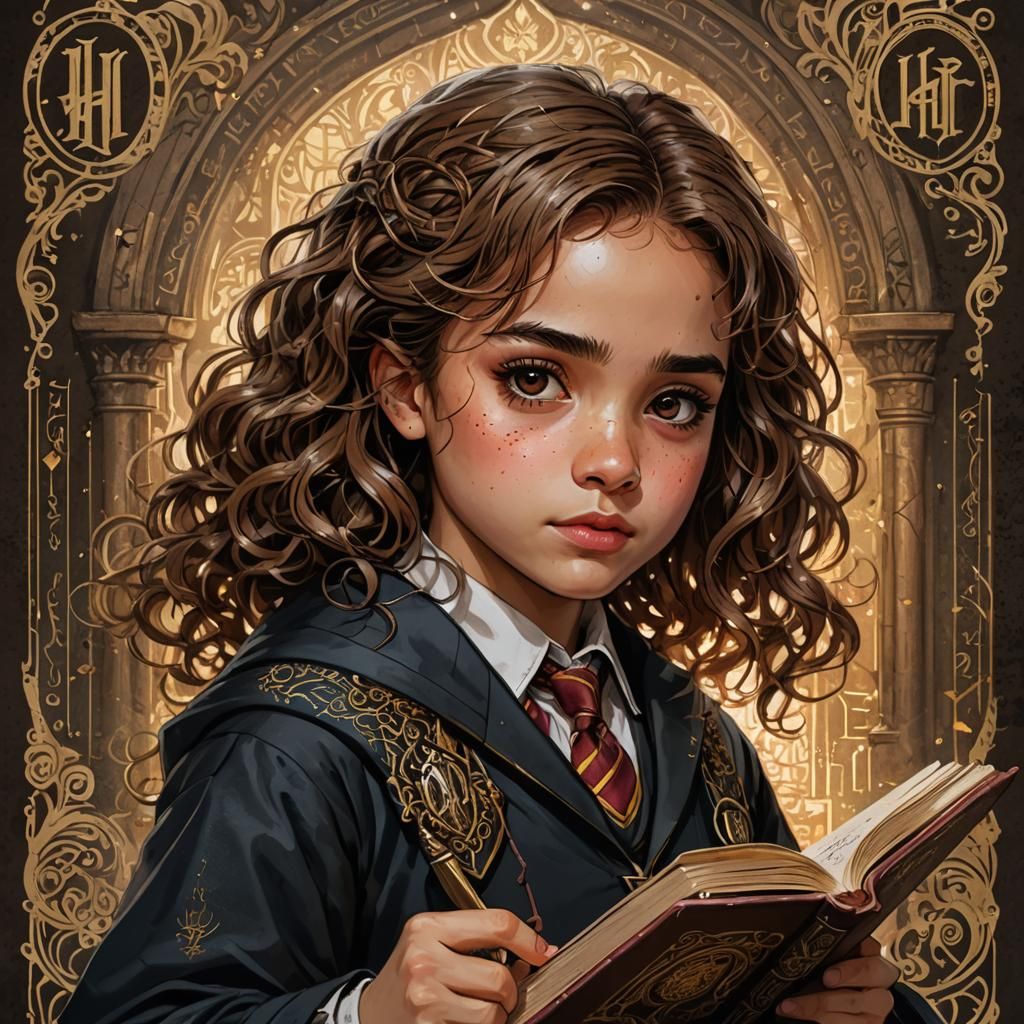 Chibi Hermione Granger Yearbook Portrait