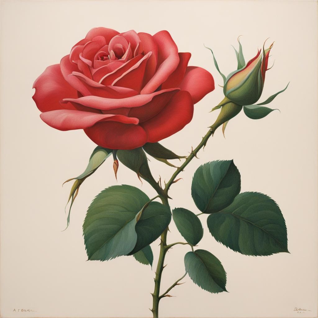 Simple Rose Generated By AI