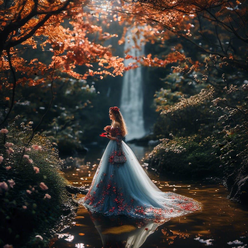 Dark Fairy in Overgrown Enchanted Forest