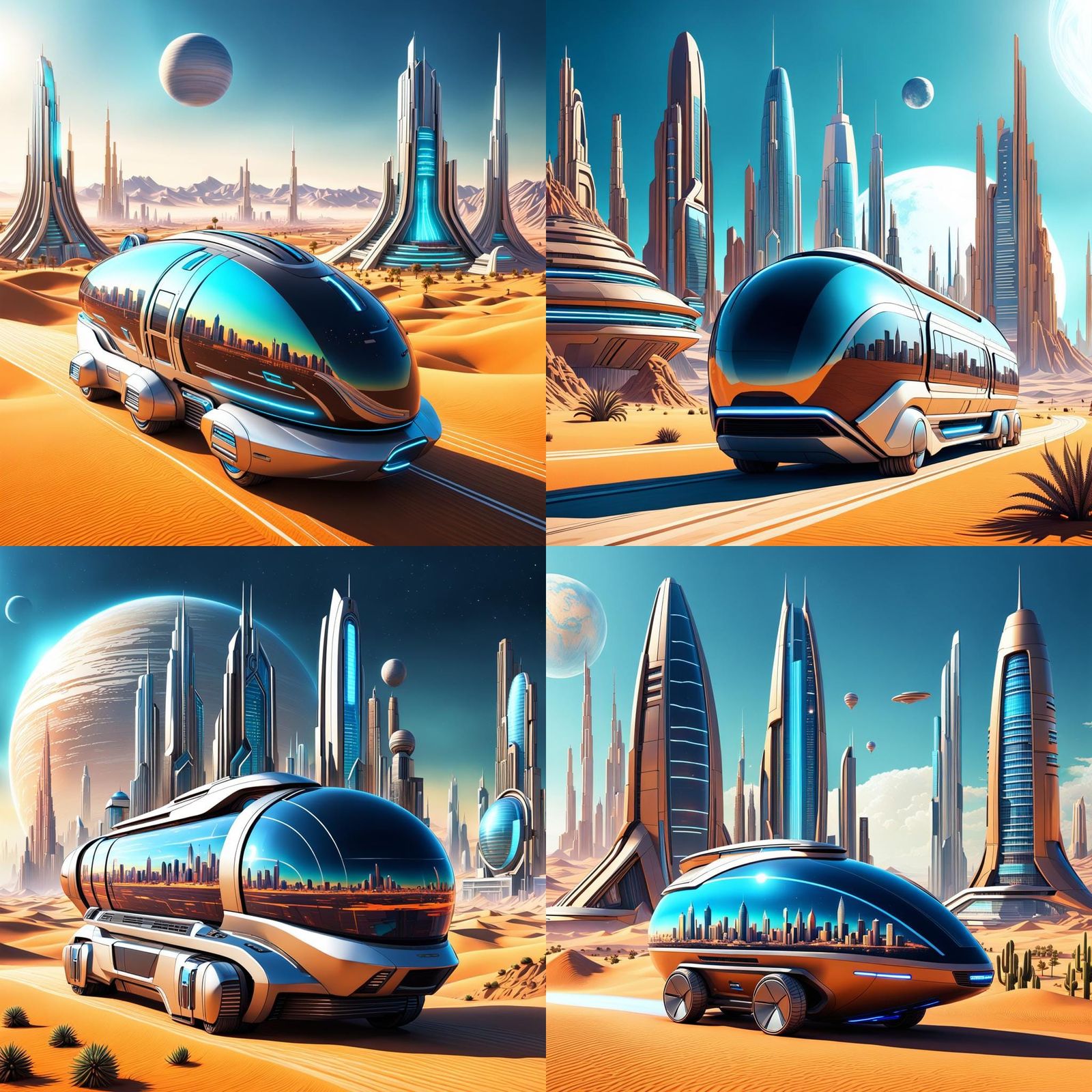 Futuristic Mobile City Rolls Across Desert Planet