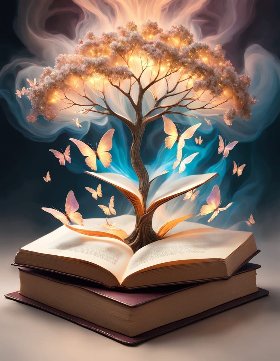 Surrealist Book Art in Vibrant, Glowing Hues