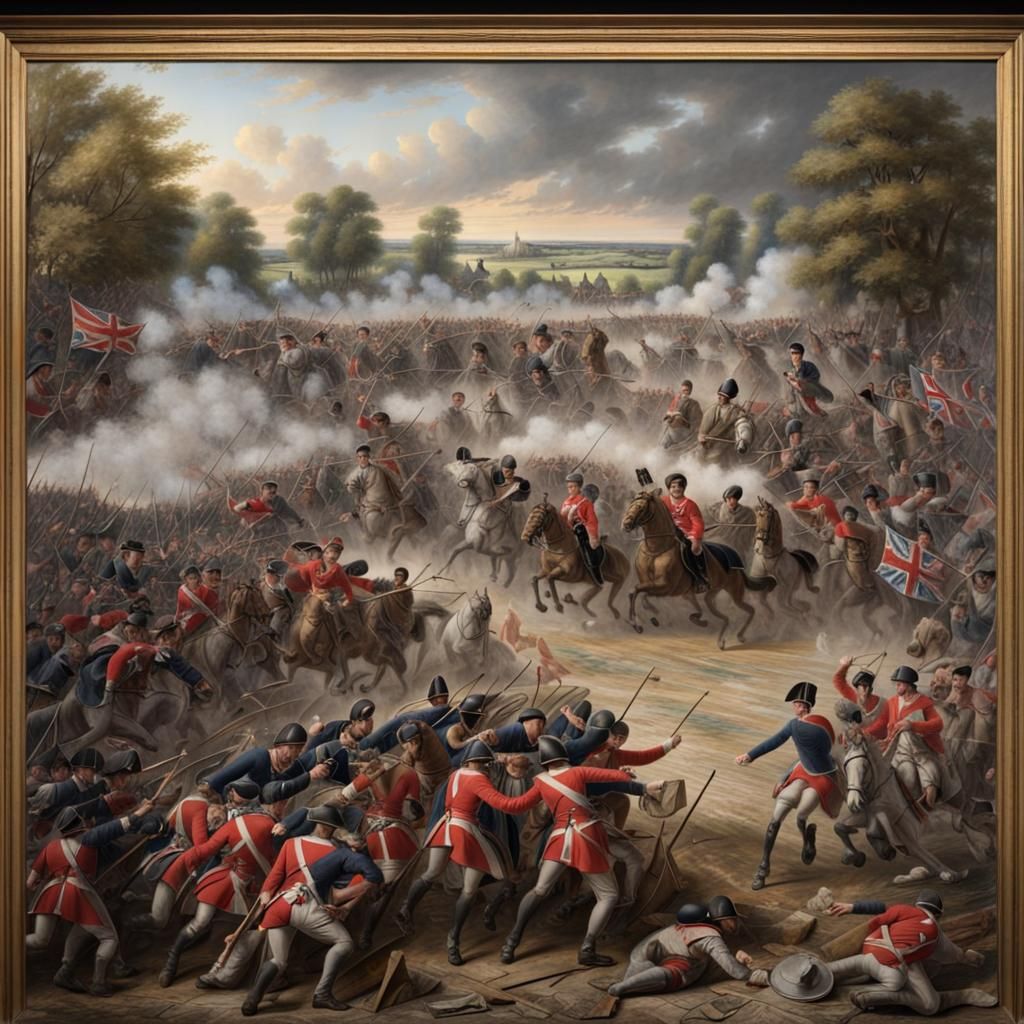 Spectacular Chalk Pavement Art: Battle of Waterloo