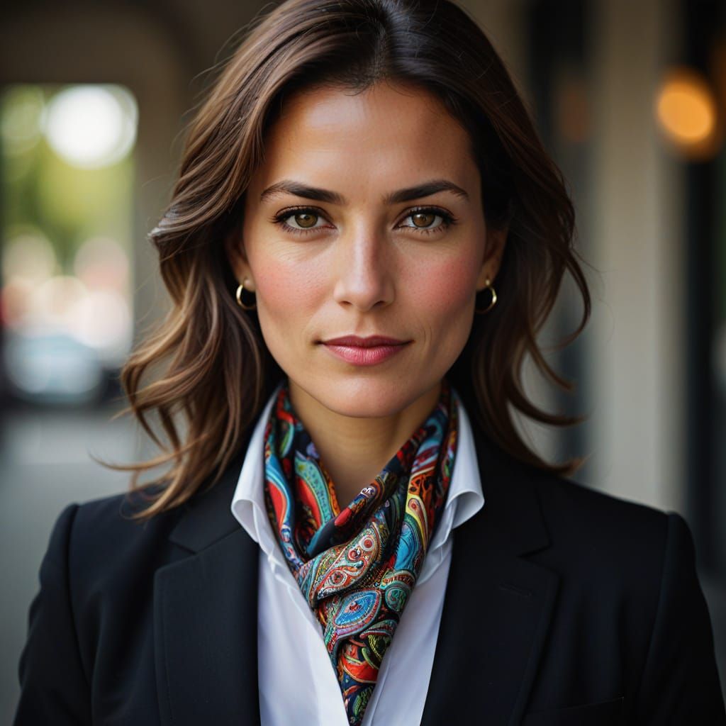 Confident Businesswoman in Elegant Attire