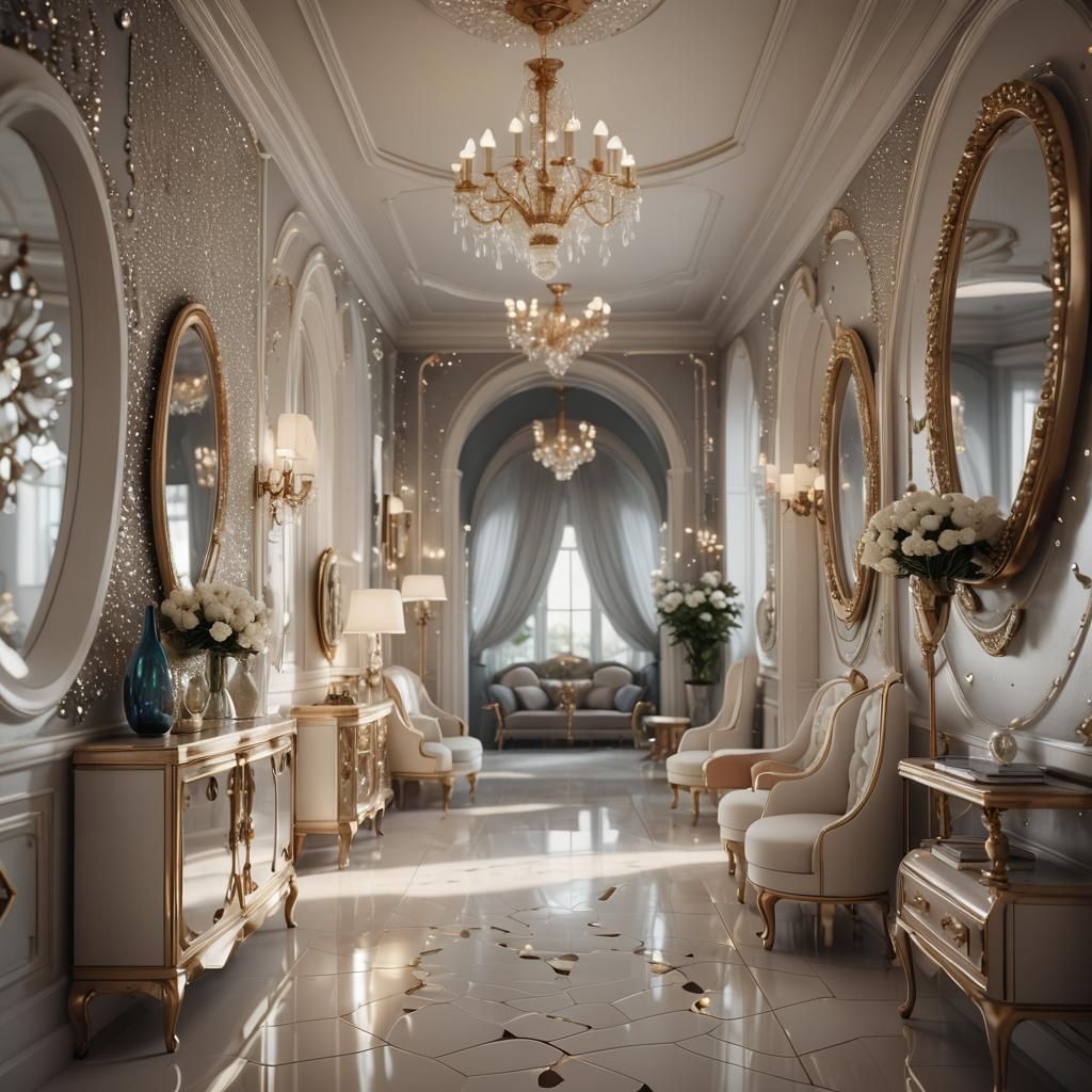 Bionic Mansion Interior: Small Hallway in Macro