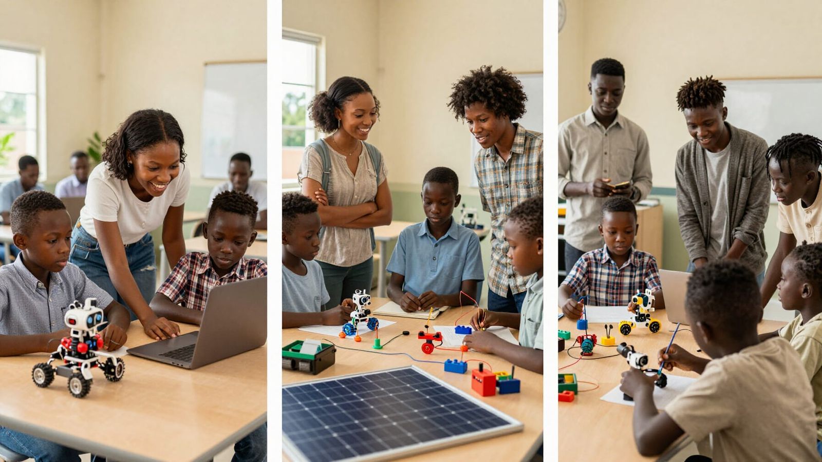 Nigerian Children Learning Robotics and Renewable Energy
