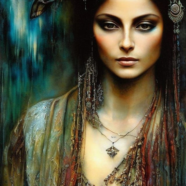 Sinister Portrait of a Pretty Girl in Oil