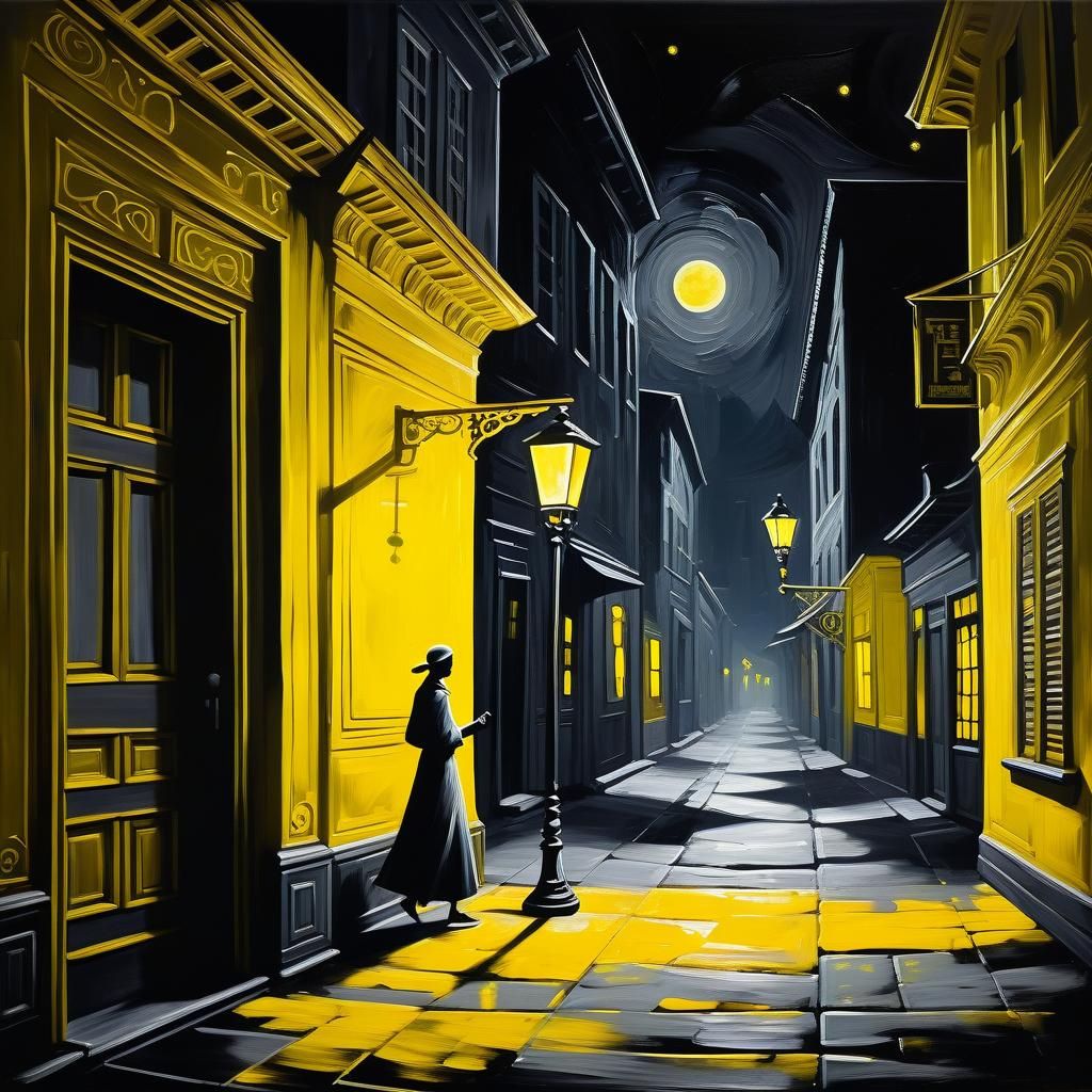 Noir Art: Beauty Walks in Swaying Halls