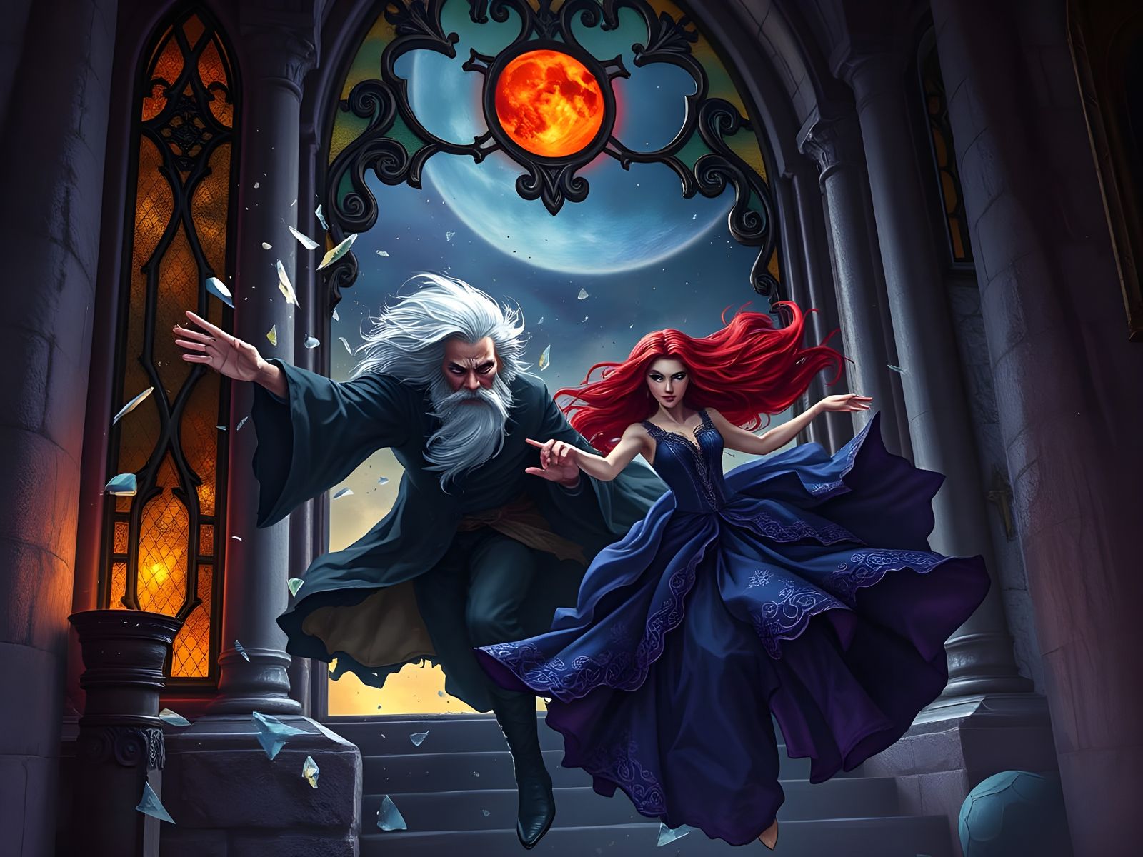 Dark Fantasy Escape: Wizard and Sorceress Shatter Glass, Fle...