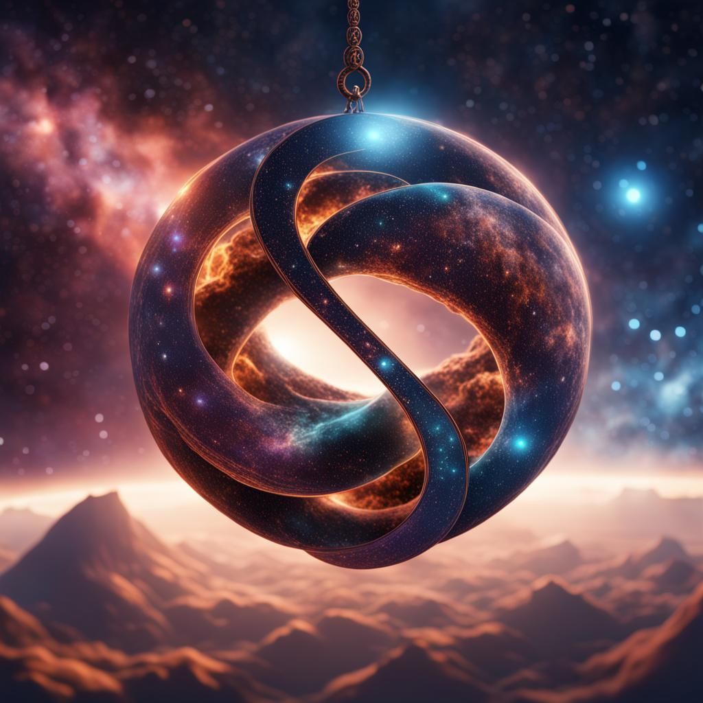 Infinity Symbol in the Universe: Detailed Matte Painting