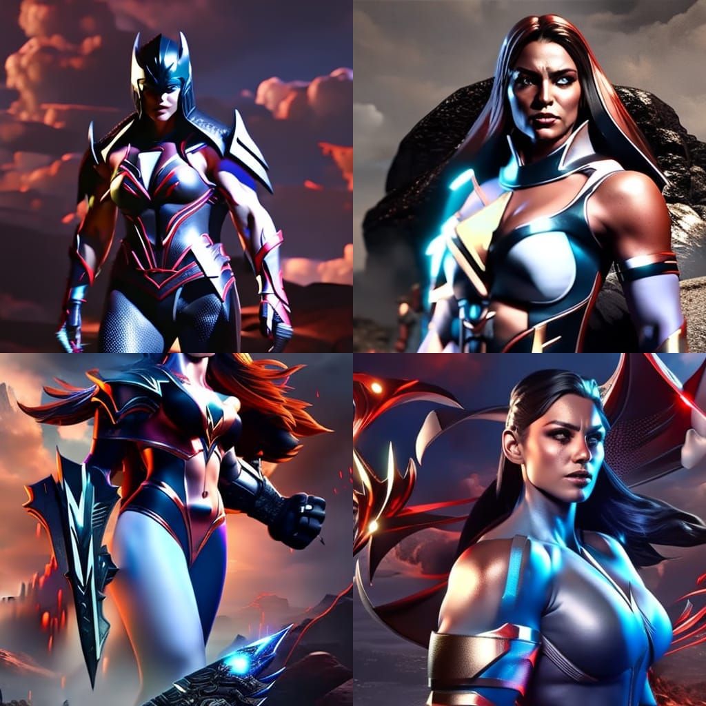 Venom-Cenobite Hybrid Queen: 3D Game Cinematic Portrait