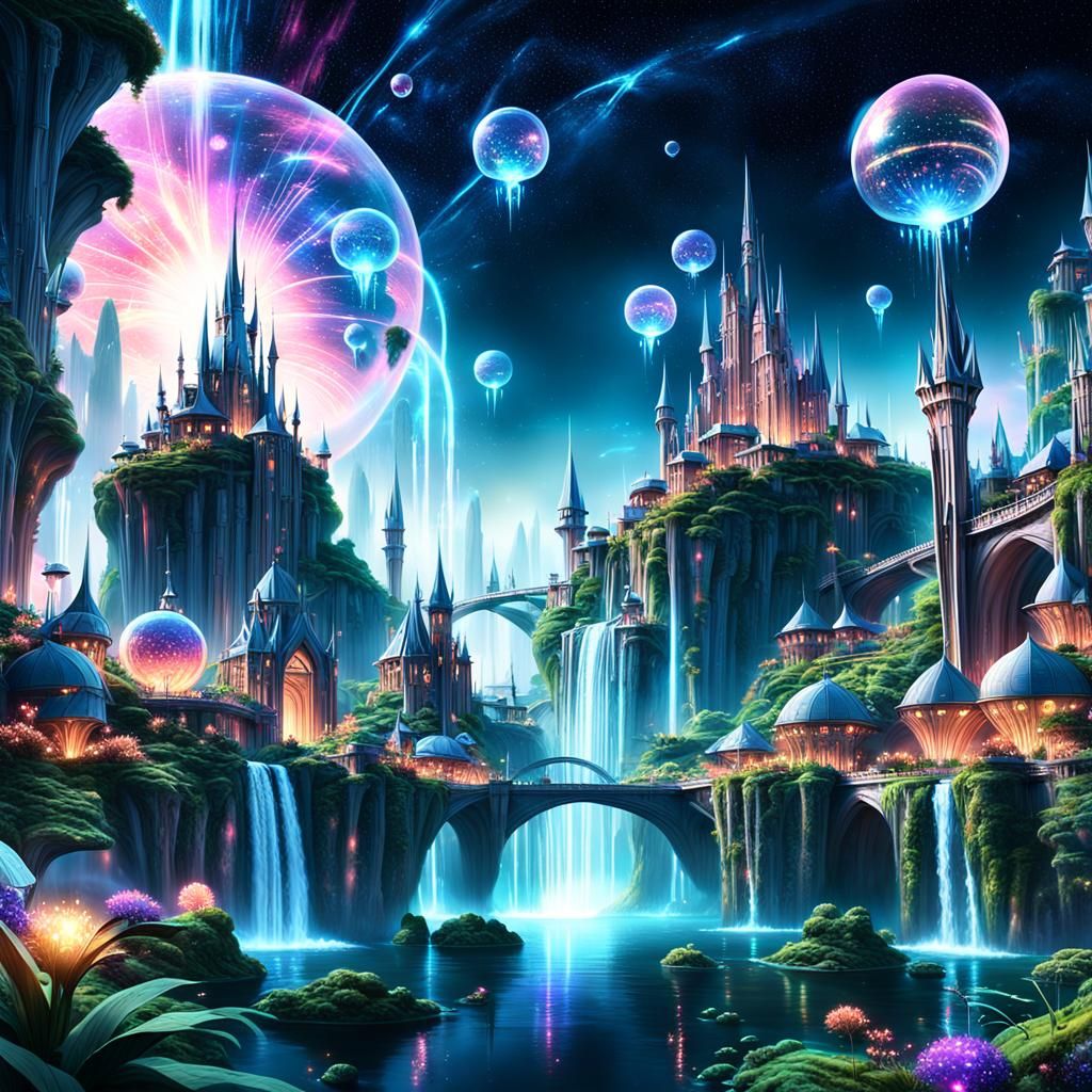 Ethereal Floating City: A Digital Matte Painting