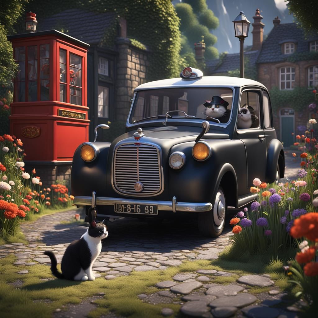Postman Pat and Cat: Detailed Matte Painting