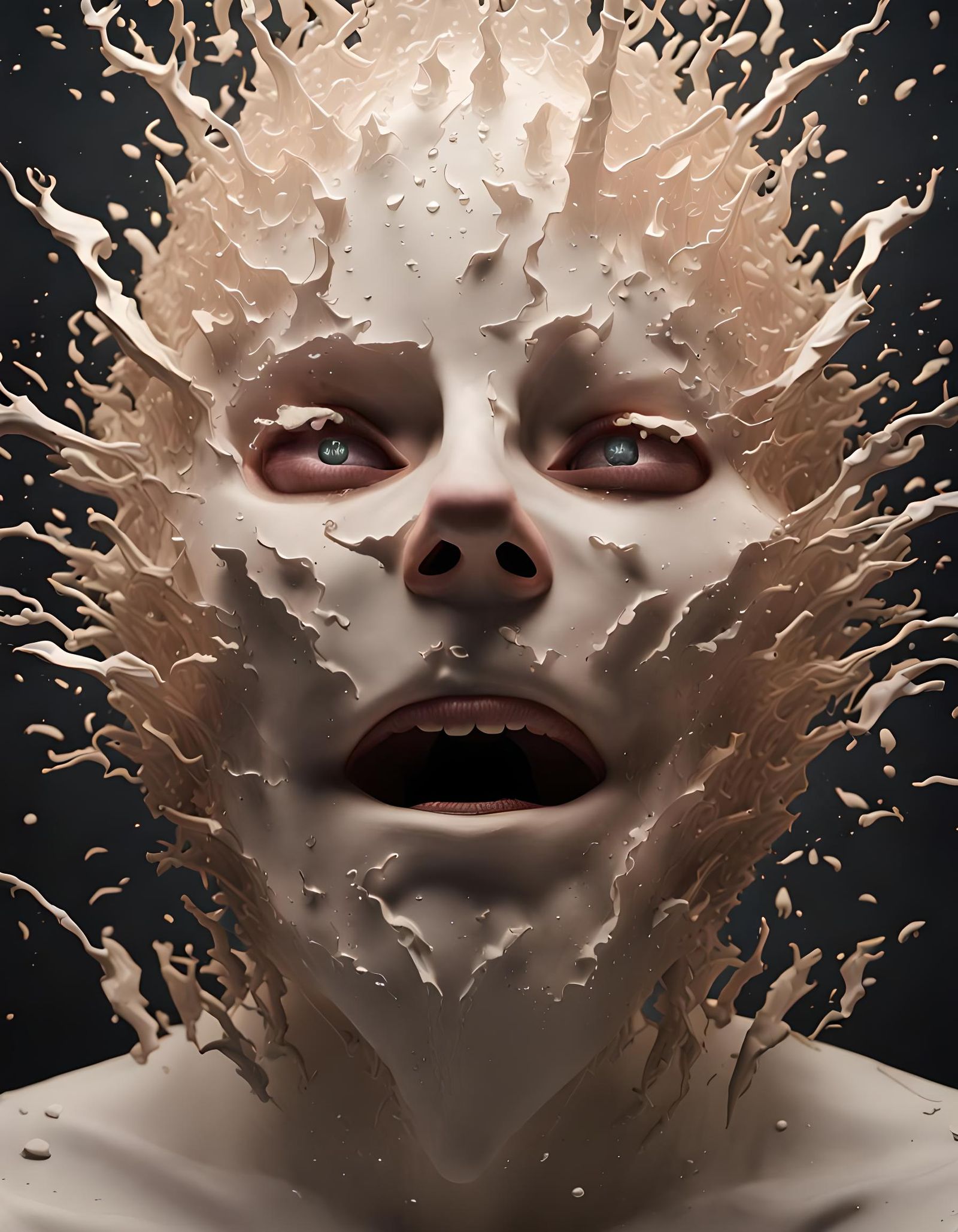 Exploding Demon in Hyperdetailed Cinematic Style