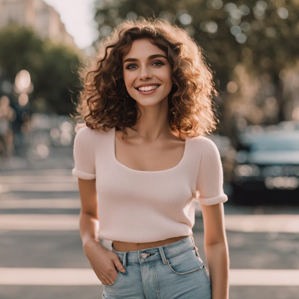 Confident Young Woman in Modern Portrait Photography Style