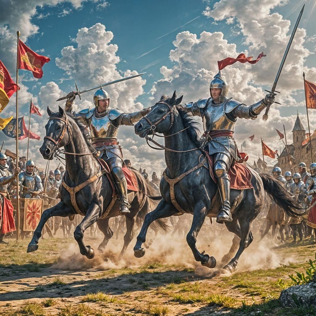 Knights Engage in Epic Jousting Tournament