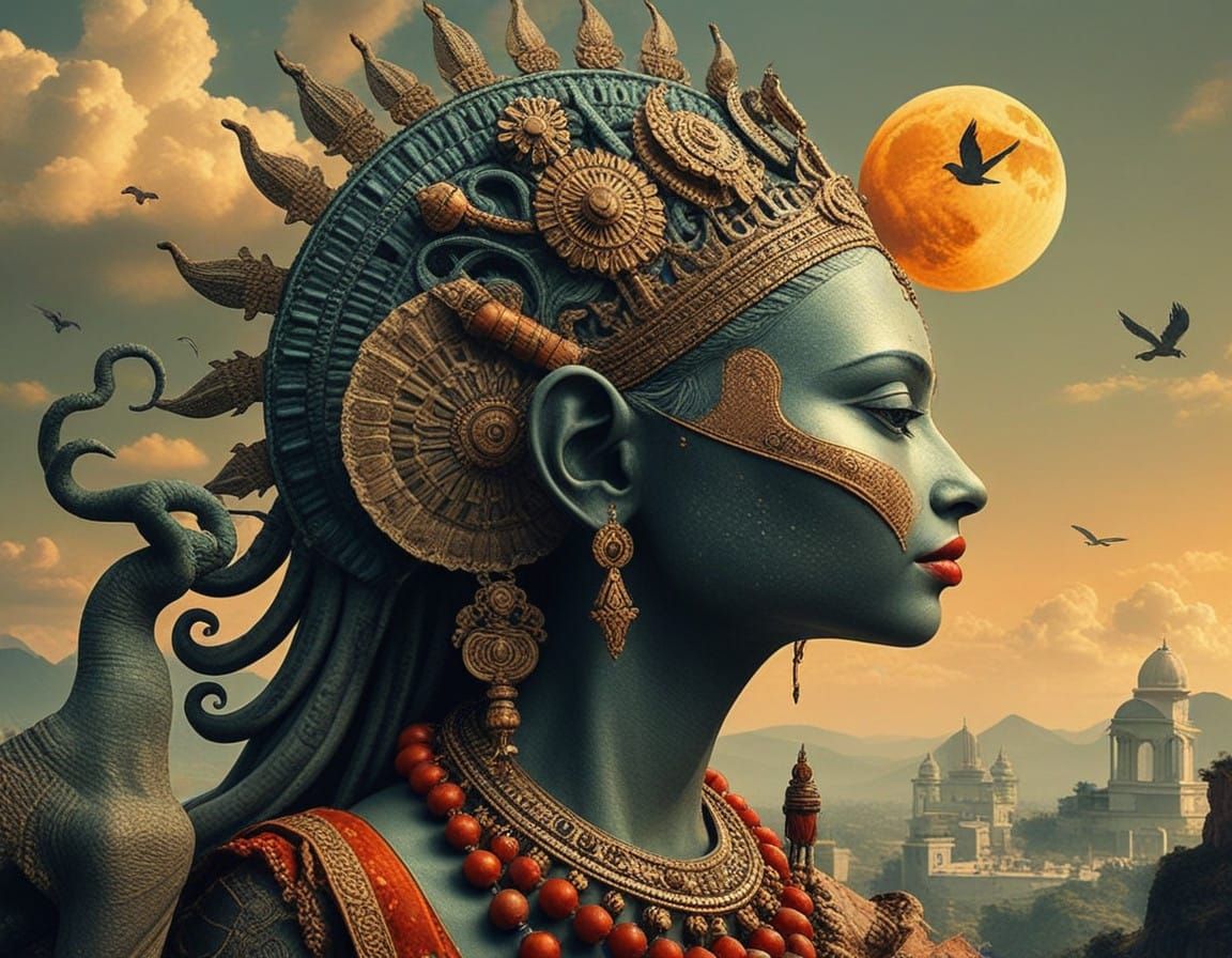 Mystical India in Vibrant Dreamscapes