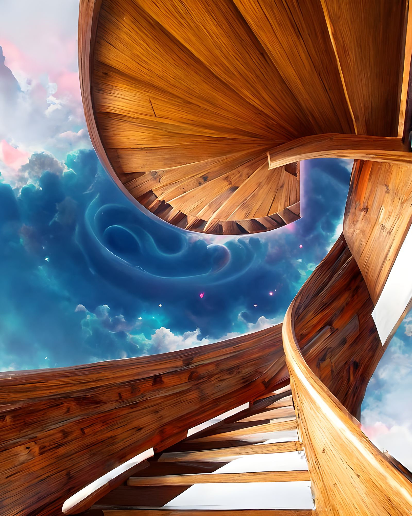 Psychedelic Spiral Staircase to the Sky
