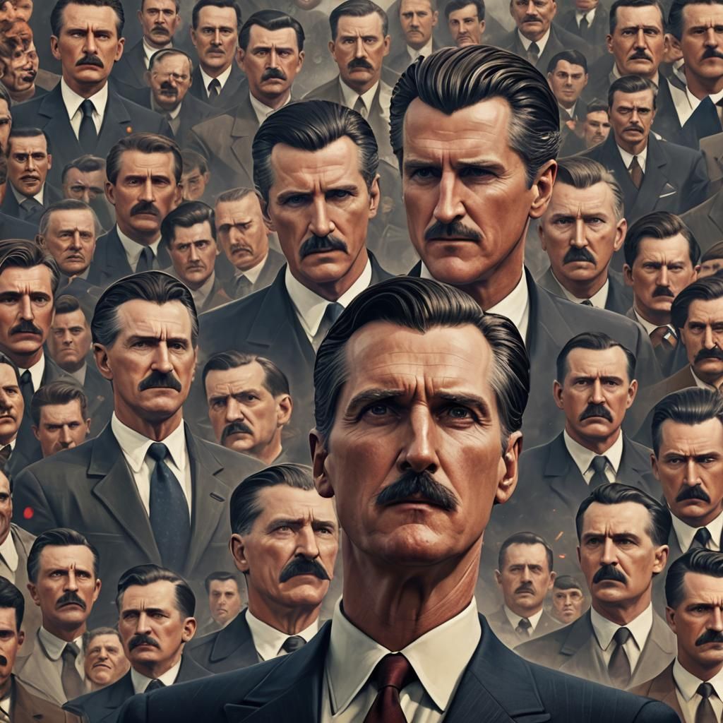 Gavin Newsom as Hitler in Detailed Matte Painting
