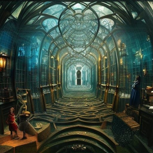 Glass Labyrinth: Epic Digital Matte Painting