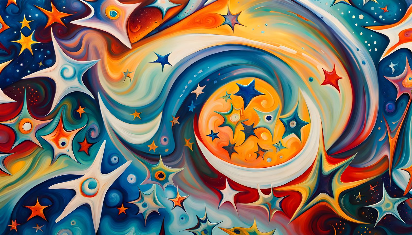 Iridescent Protostar Cluster Formation in Abstract Expressio...