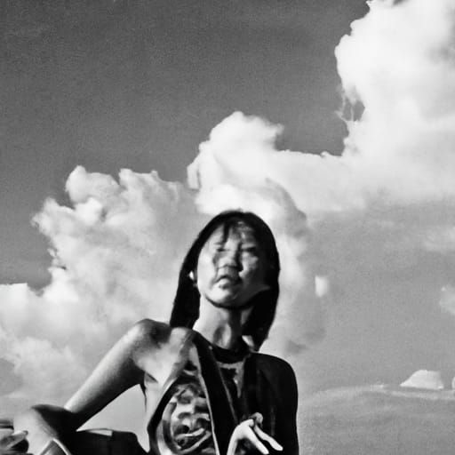 Beach Pyramid Hula Dancers in a Fantasy Concept Art