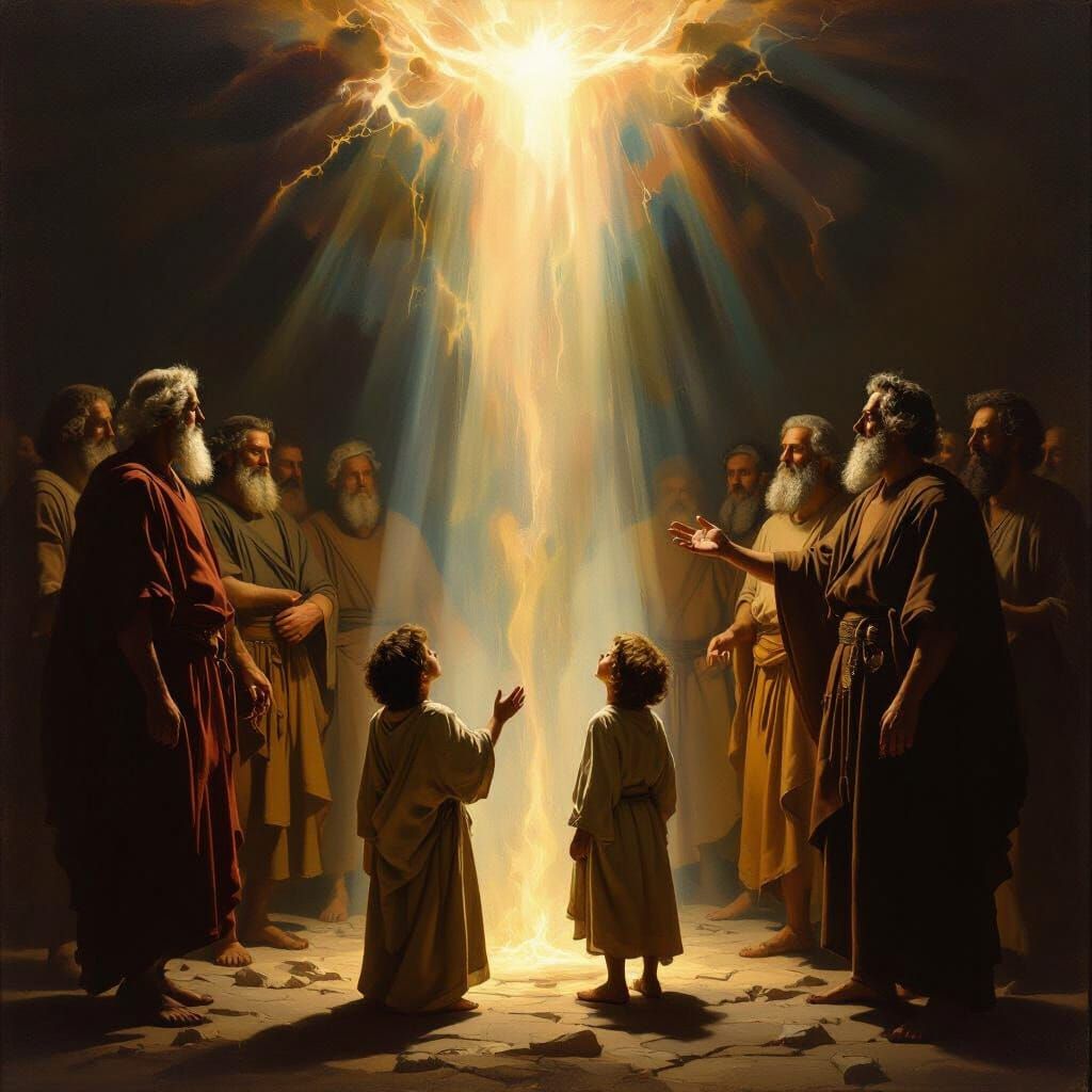 Divine Anointing of Young David by Prophet Samuel