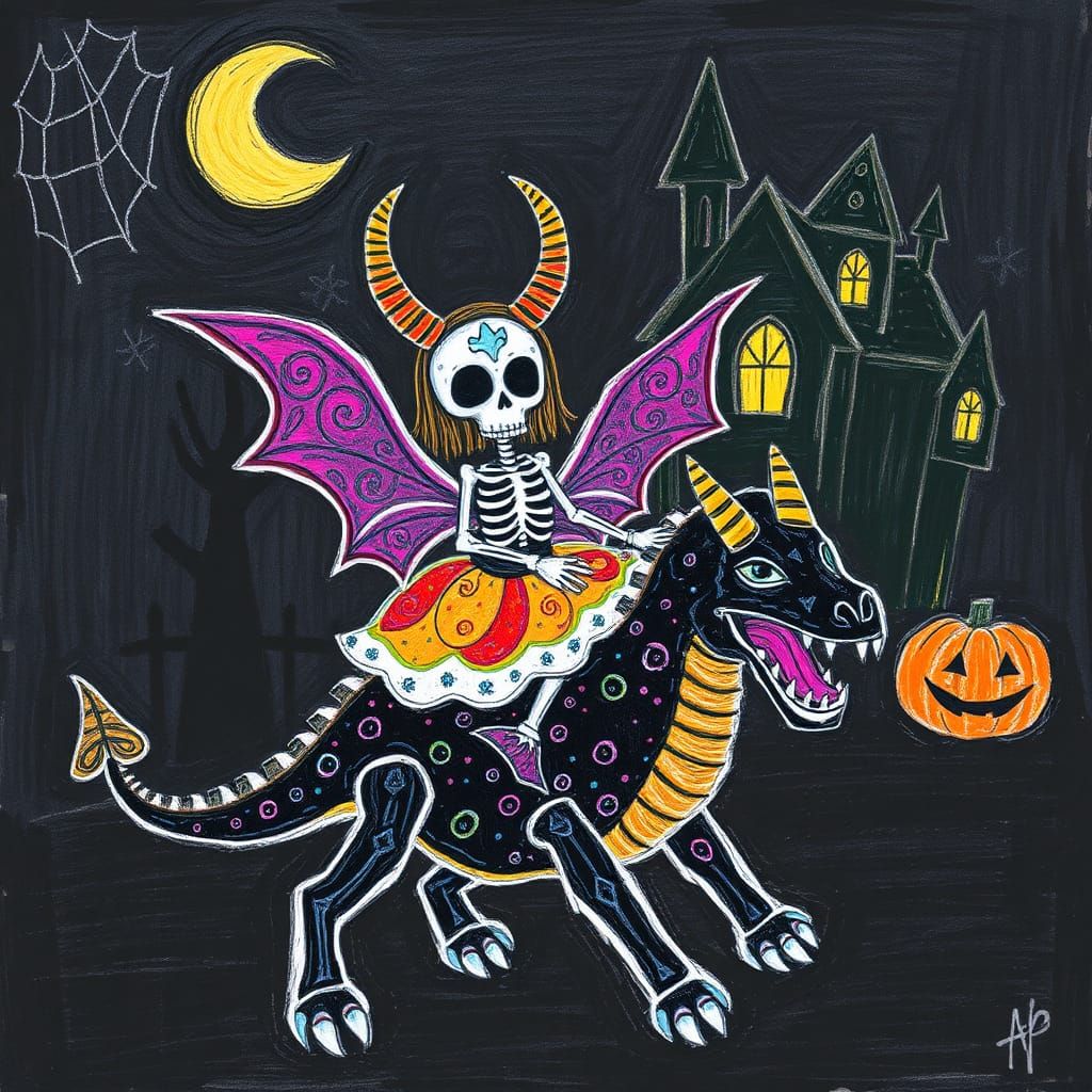 Badly drawn Crude, child-like drawing, crayons style ,   hau...