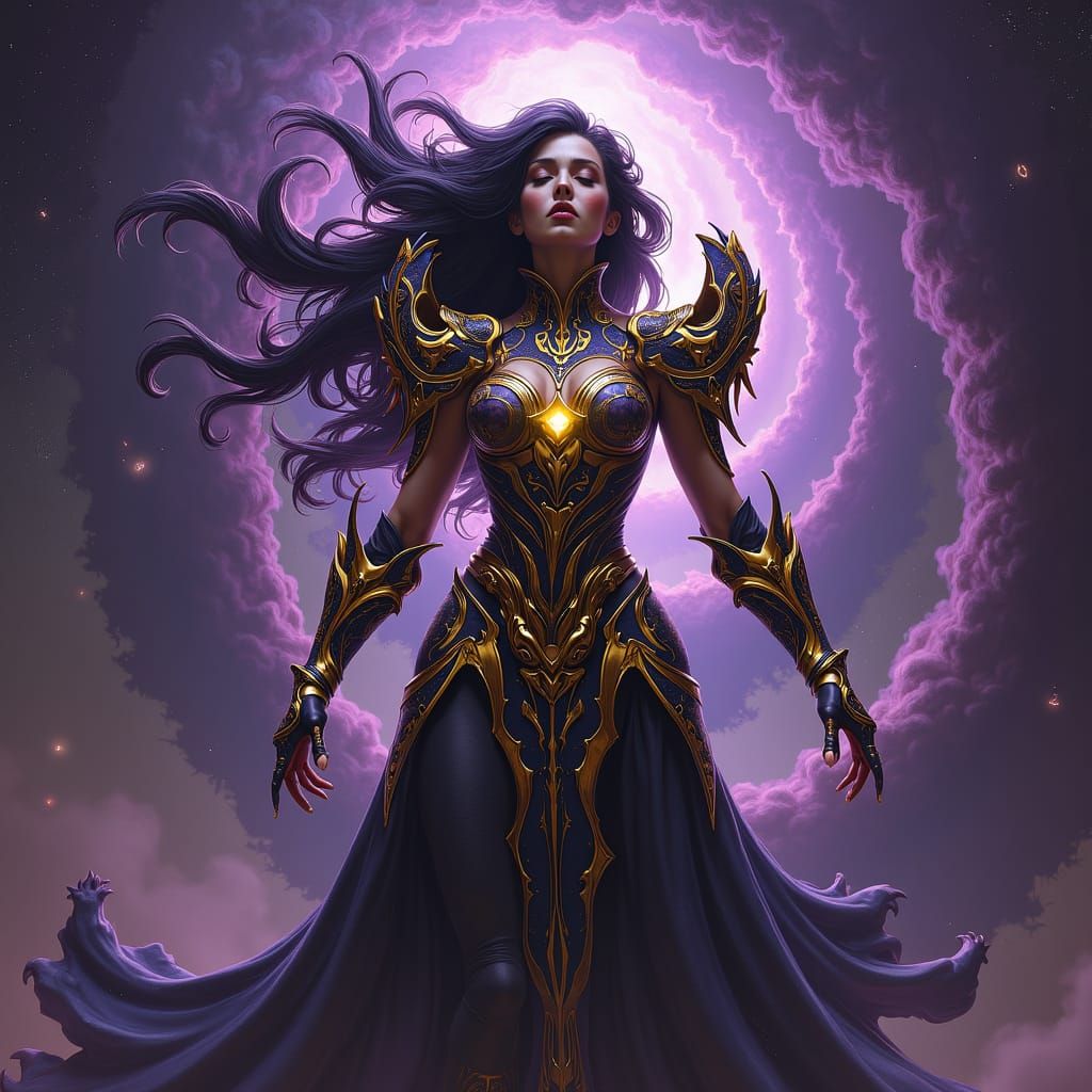 Victorious Art Nouveau Space Warrior Concept Art