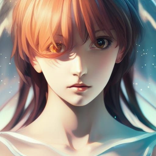 Anime Girl Portrait with Volumetric Lighting