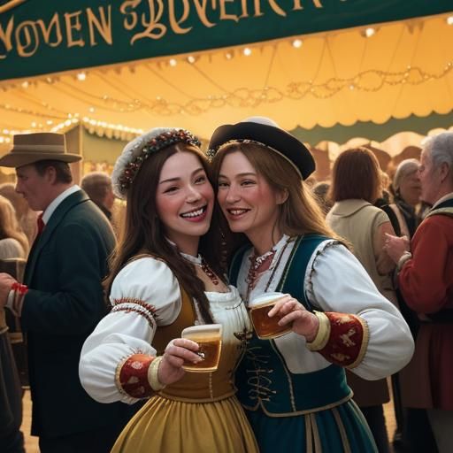 Oktoberfest Revelry in a Munich Beer Tent