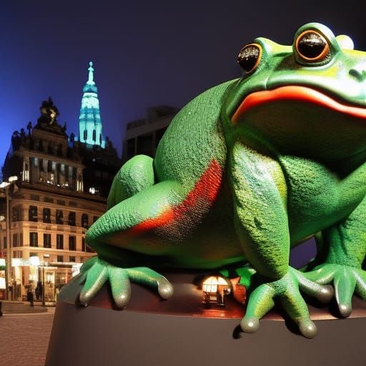 Vampire Frog Pays Taxes: Detailed 3D Rendering