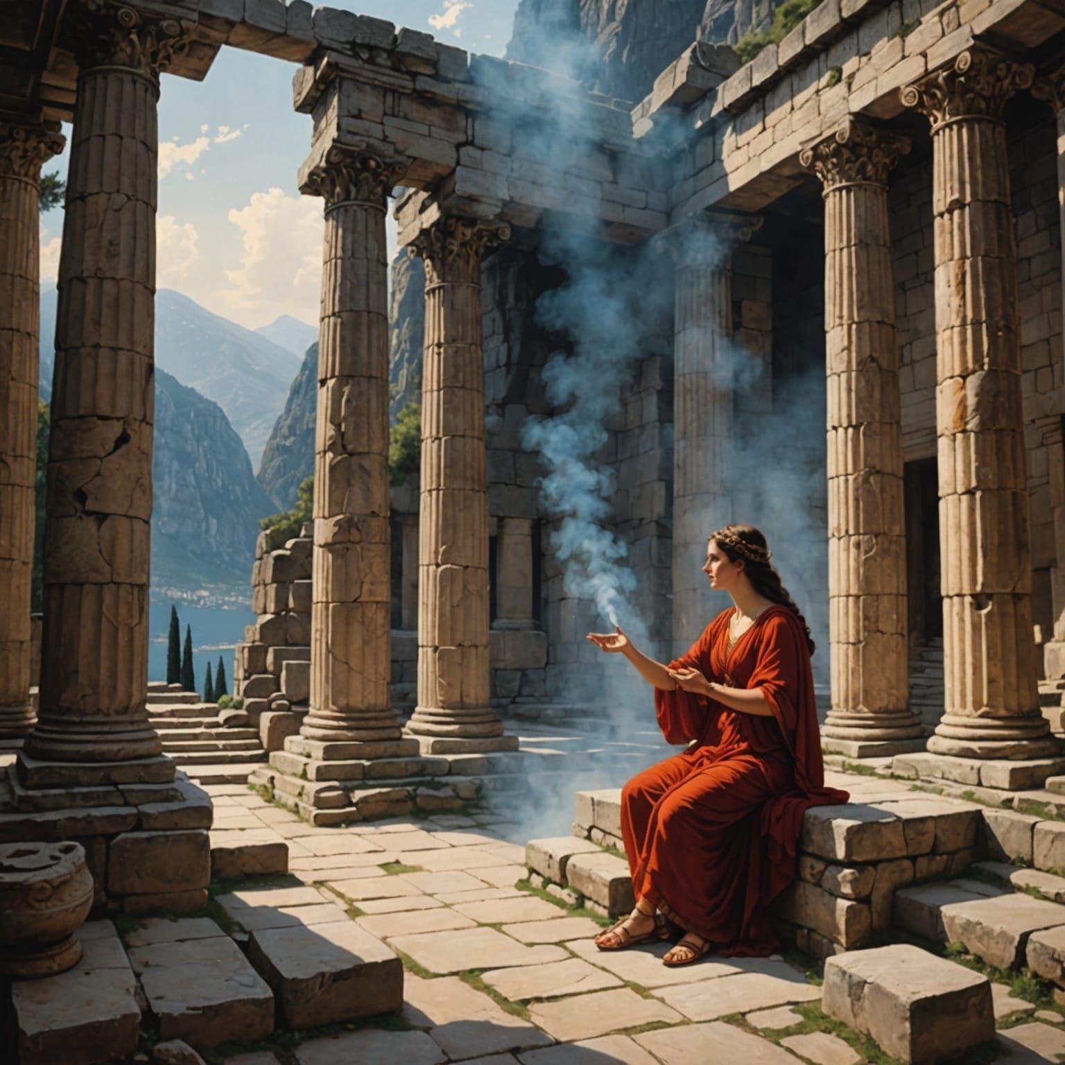 Pythia in Trance at Temple of Apollo
