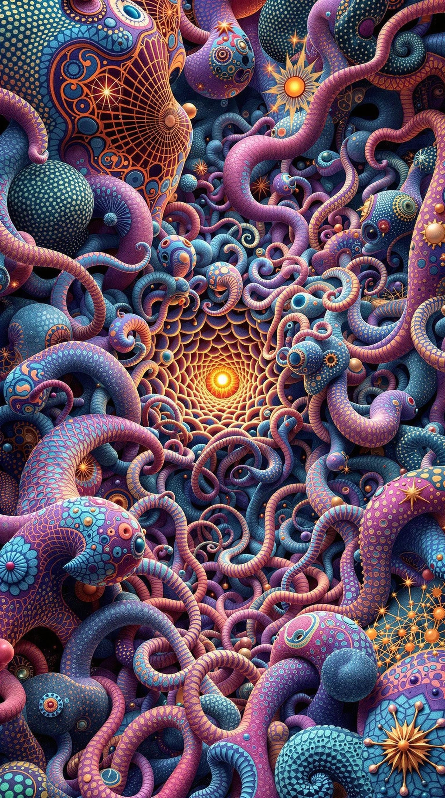 Surreal Tentacles in Hyperbolic Isometric Geometry