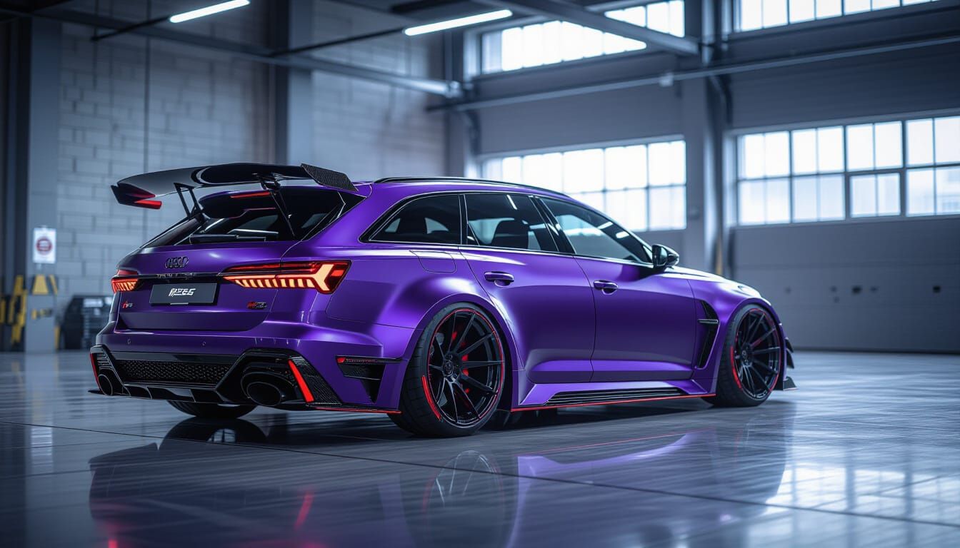 Tuned 2025 Audi RS6 Avant - Dark Purple Wide Body