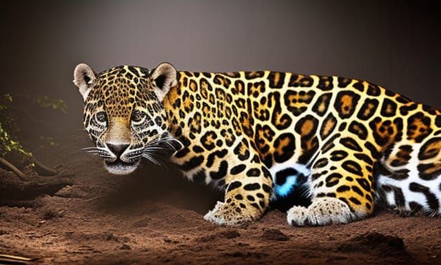 Rotting Zombie Jaguar Carcass: Hyperrealistic Photorealistic...