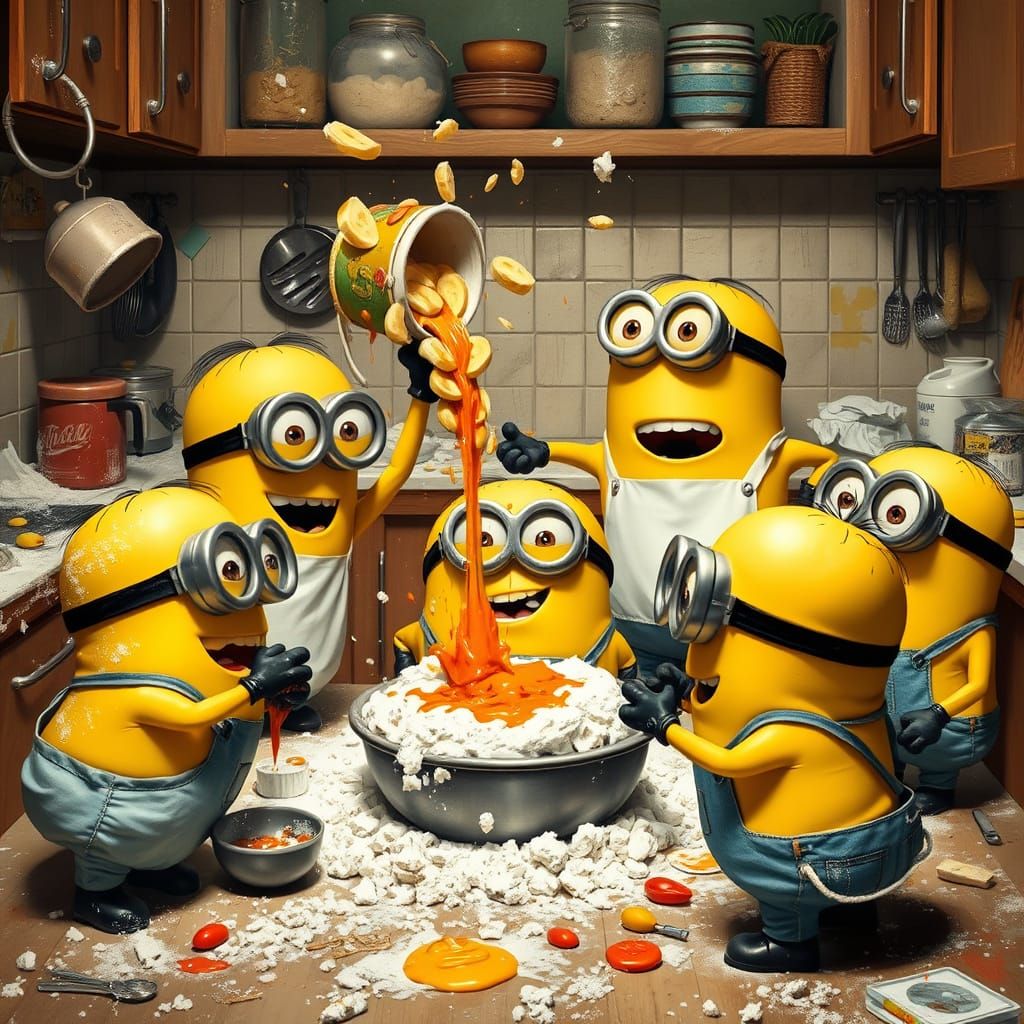 Minions in a Hilarious Kitchen Baking Chaos