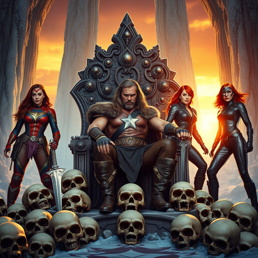 Conan the Barbarian with Marvel Heroes in Ice Palace
