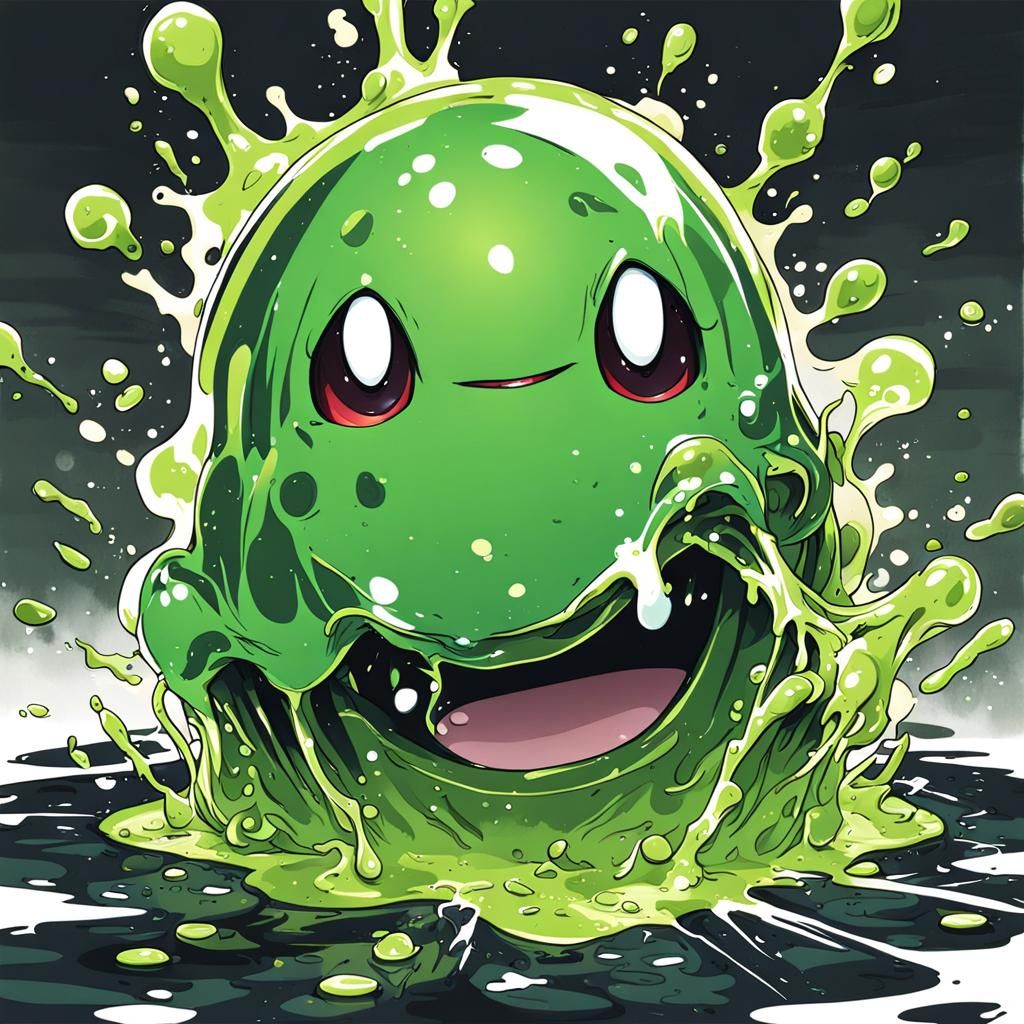 Anime Style Slime Blob Key Visual